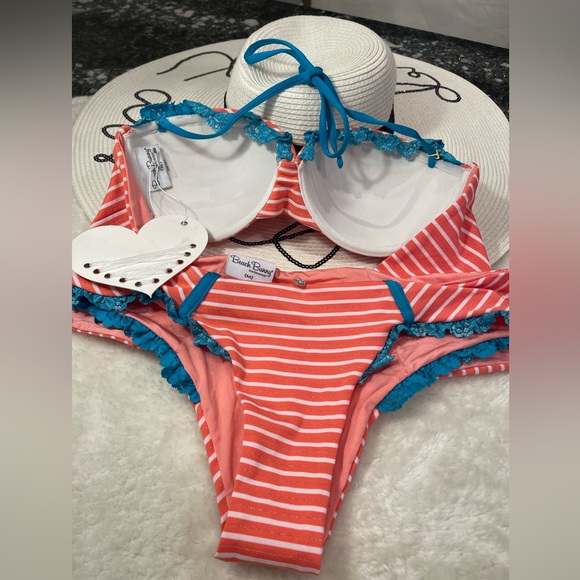 SOLD xxx NWT RARE beach bunny bikini XL/M set - Picture 9 of 15